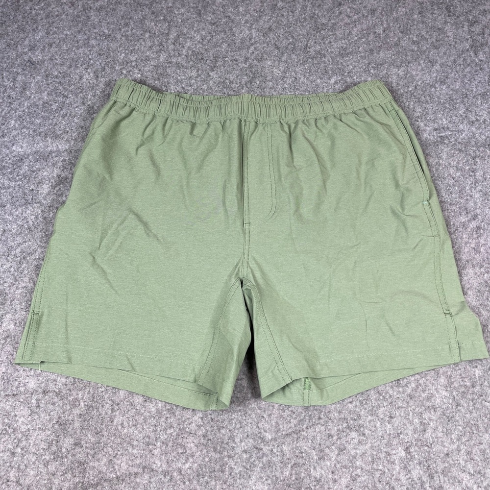 Myles Athletic Shorts Mens XL Sage Green Mesh Lined Elastic Waist Drawstring 6"